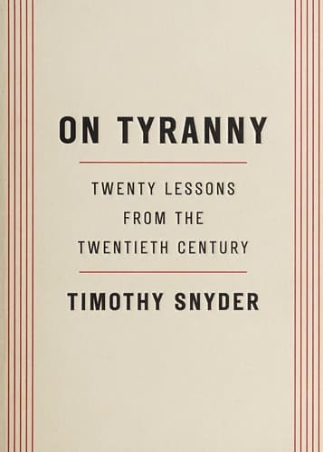 Cover of On Tyranny by Timothy Snyder